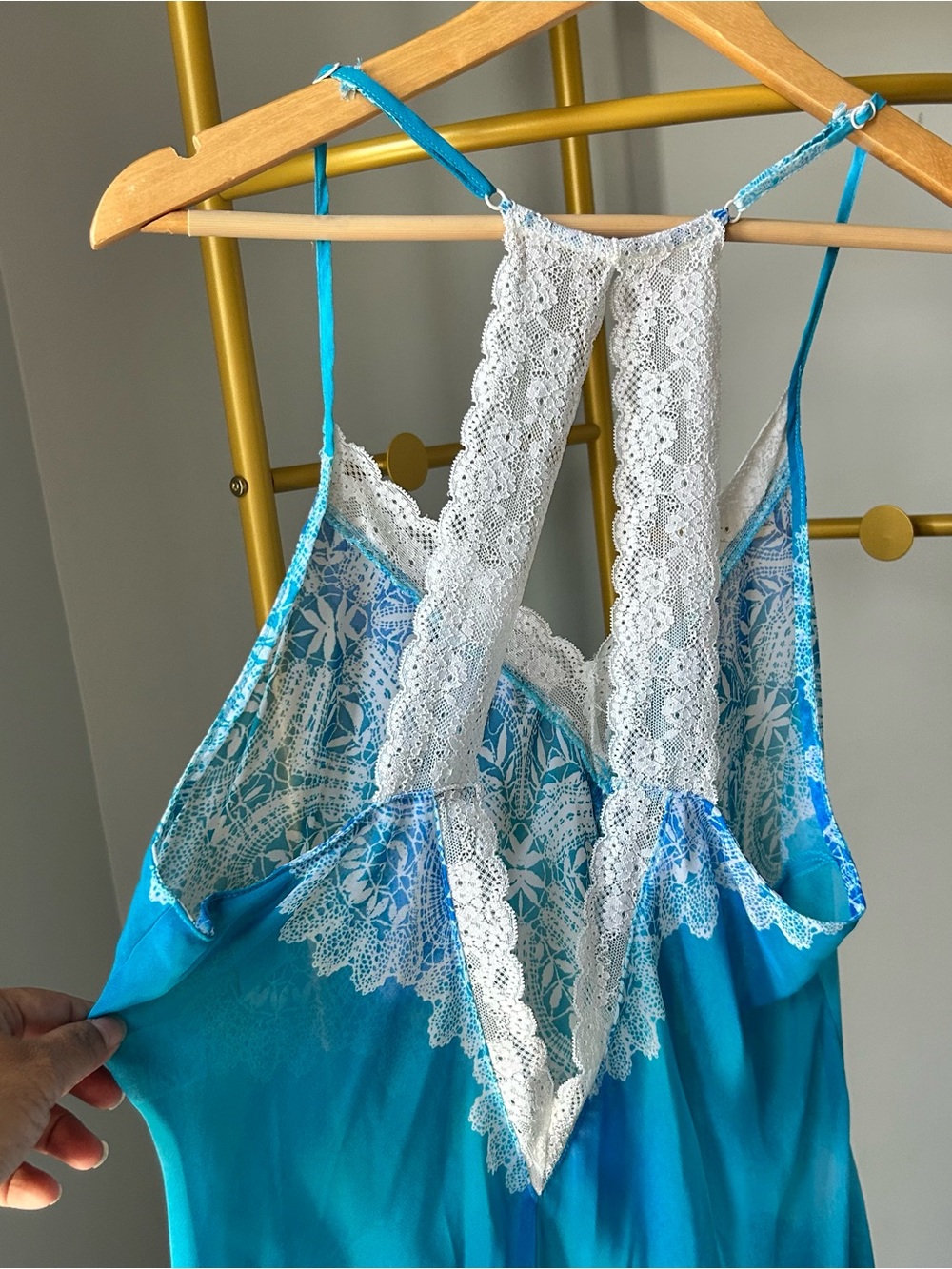 In Bloom women’s coastal bohemian bridal lightweight paisley lace chemise in XL - Picture 3 of 6